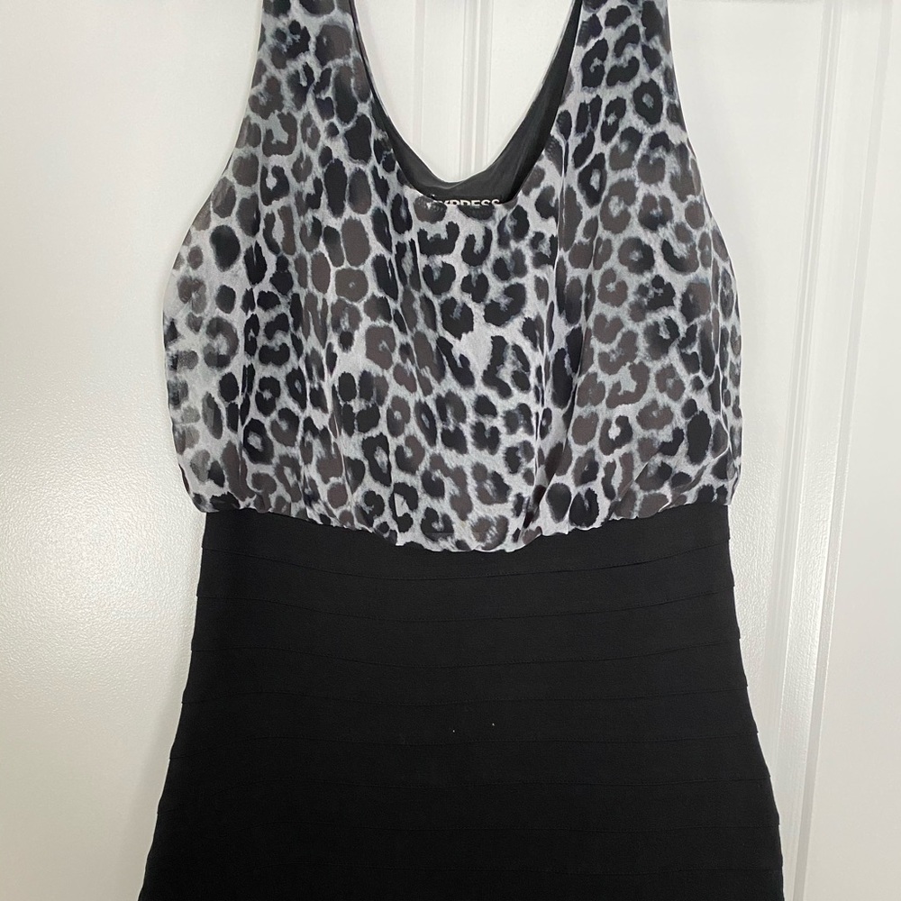 Express small leopard print dress